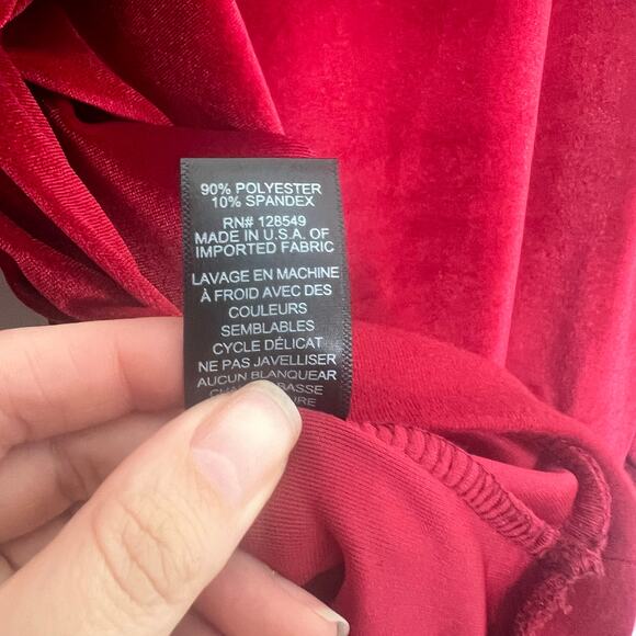 Aviator Nation Red Velvet Relaxed Sweatshirt Medium Womens - Picture 12 of 14